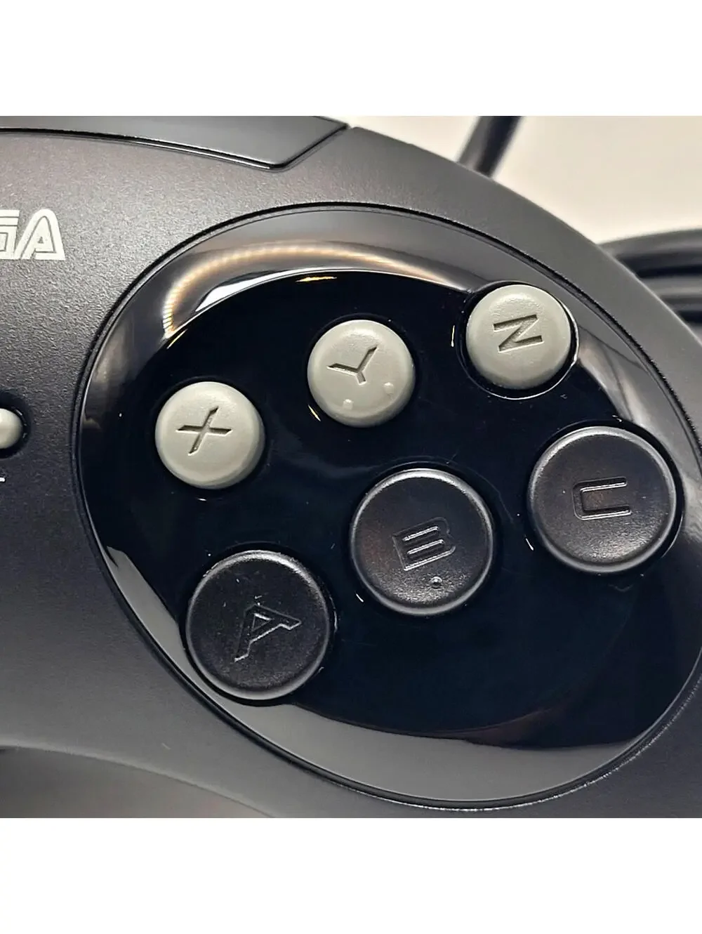 Retro-Bit Official Sega Genesis Controller 6-Button Arcade Pad - Black
